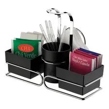 Kit Suporte Sachês Chá Guardanapos 2247 Porta Copos 200ml Foto mini 2