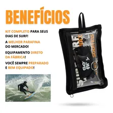 Kit Surf Parafina Água Quente - Soul Fins - Kit Surf Verão 2 Parafina + Raspador + Chavinha de Quilha + Estojo + Chaveiro Quilha Foto mini 2