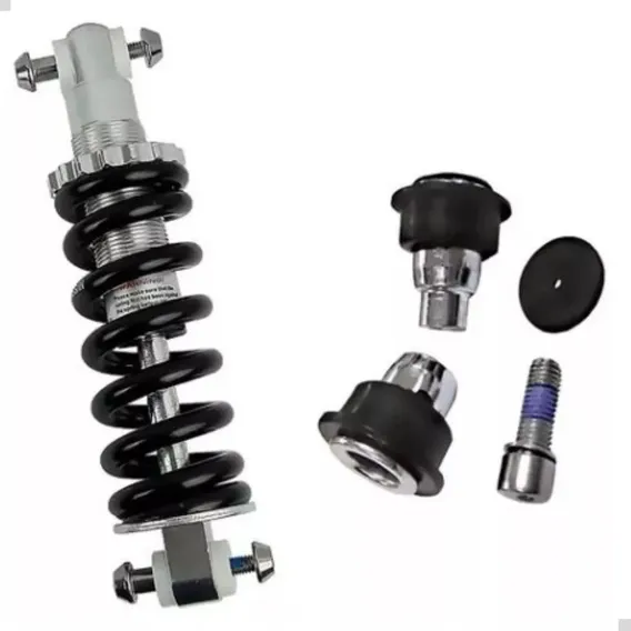 Kit Suspensão Traseira Bike Mola + Bucha Articulada Quadro Foto 1
