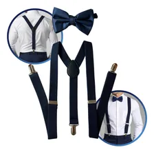 Kit Suspensorio Masculino E Gravata Borboleta Camisa Social Casamento Noivo Padrinhos Adulto Ajustavel Elastico Suspensório Feminino Preto Bege Terracota Verde Marsala Verde Oliva Vermelho Lilas Foto  mini 1