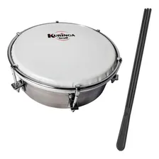 Kit Tamborim Aco Inox Kuringa Torelli Kt055 + Capa + Baqueta Foto mini 2