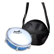 Kit Tamborim Pele Leitosa Torelli Tt404 Azul E Bag Tamborim Foto  mini 1