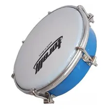 Kit Tamborim Pele Leitosa Torelli Tt404 Azul E Bag Tamborim Foto mini  2