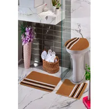 Kit Tapete Banheiro 3 Peças Caramelo Slim Foto  mini 1