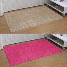 Kit Tapete Passadeira Classic 50 X 1,00 M Trigo Bege E Pink Comprimento 100 Cm Desenho Do Tecido Liso Largura 50 Cm Foto mini  2