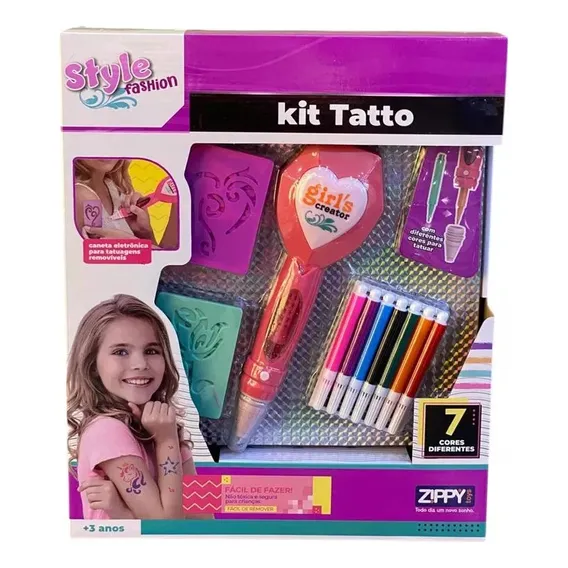 Kit Tatto Infantil Style Fashion Da Zippy Toys Foto 1