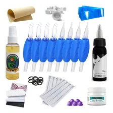 Kit Tatuagem Biqueiras Agulha Transfer Vaselina Tinta E Mais Foto  mini 1