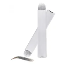Kit Tebori Flex 20 Lâminas Branco 21 Pontas 0,20mm Formato U Foto mini 4