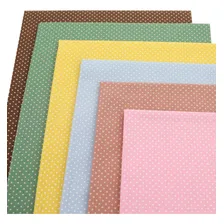 Kit Tecido Tricoline Composê Mini Poá Patchwork - 6 Cortes Cor Mini Poás Foto mini 4