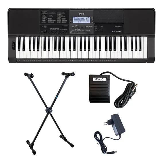 Kit Teclado Arranjador Casio Ctx800 + Acess贸rios Foto 1