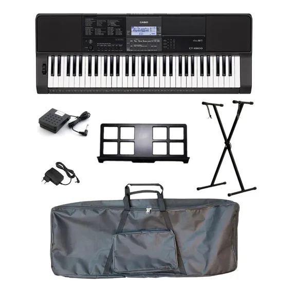 Kit Teclado Casio Ct-x800 + Bag + Pedal + Suporte + Fonte Foto 1