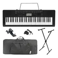 Kit Teclado Casio Ctk-3500 C/ Pedal + Suporte + Capa + Fonte Foto mini 1