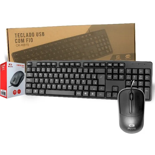 Kit Teclado E Mouse C3tech KB-15BK | MS-35BK Cor Preto Foto 1