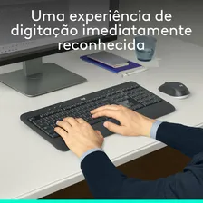 Kit Teclado e Mouse MK540 Advanced sem fio Layout ABNT2 Ambidestro Logitech Foto mini  2