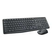 Kit Teclado E Mouse Sem Fio Logitech Mk235 Portugues Brasil Mouse Preto Teclado Preto Foto mini 2