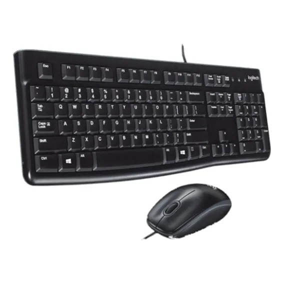 Kit Teclado E Mouse Usb Logitech Mk120 Com Fio Foto 1