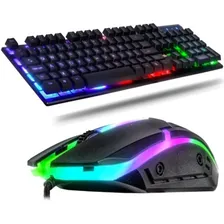 Kit Teclado Gamer Rgb Com Mouse + Fone Headset Gamer Ledazul Foto mini  3
