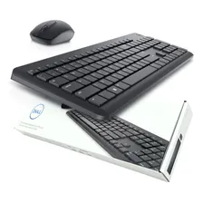 Kit Teclado Mouse Dell Sem Fio Km3322w Wireless Abnt2 Br Pt Mouse Preto Teclado Preto Foto  mini 1
