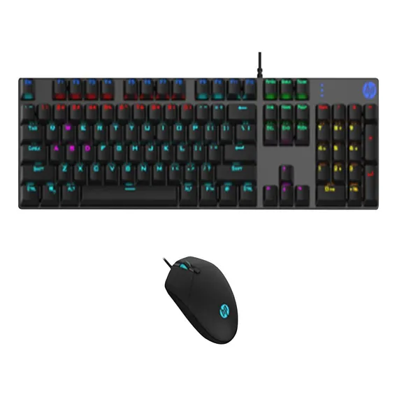Kit Teclado + Mouse Gamer Gm300 Preto Hp Foto 1