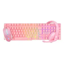 Kit Teclado Semi Mecânico + Mouse Gamer + Headset Gamer Foto mini 1