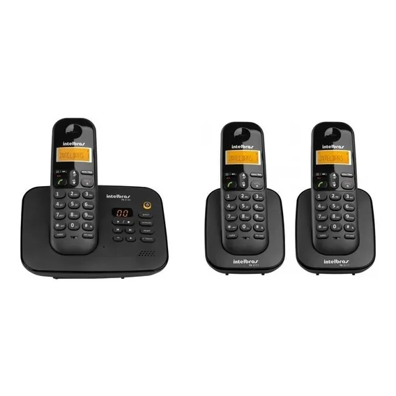Kit Telefone Sem Fio Ts 3130 + 2 Ramais Ts 3111 Intelbras Foto 1