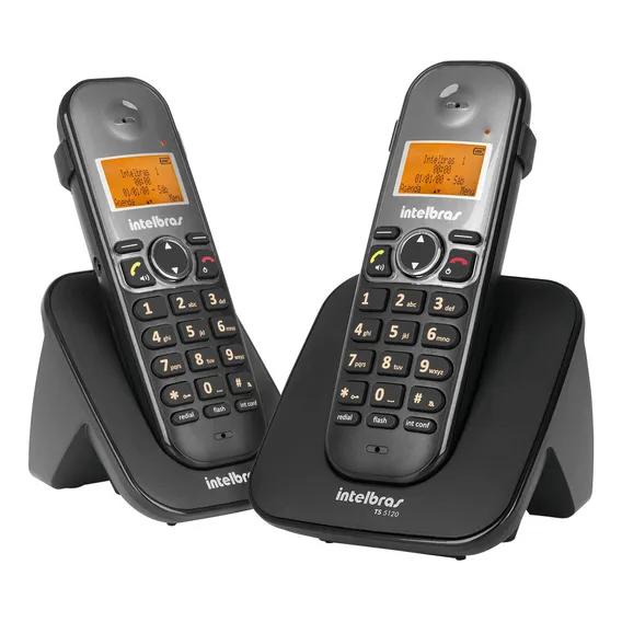 Kit Telefone Sem Fio Ts 5122 Preto Intelbras Foto 1
