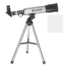 Kit Telesc贸pio Refrator 50mm + Microsc贸pio 300x 600x 1200x Cor Cinza Foto mini 2