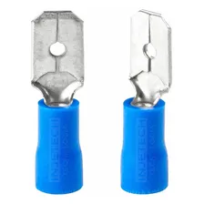 Kit Terminais Macho Pré Isolados Azul 2,5mm (100pçs) Foto mini 1