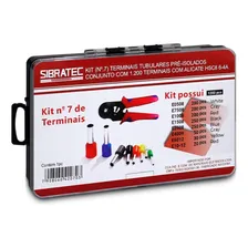 Kit Terminais Pré-isolados Tubulares 1200 Peças Com Alicate Foto mini 1