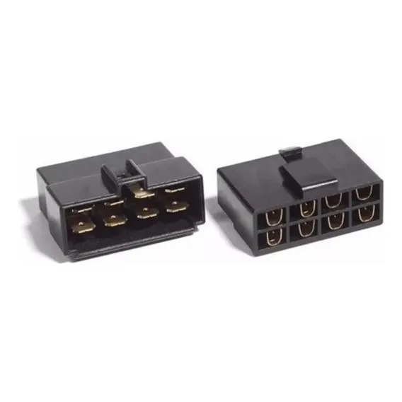 Kit Terminal Conector Tomada 8 Vias Preto Foto 1