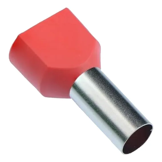 Kit Terminal Tubular Ilhós Duplos 10mm 100pçs Cor Vermelho Foto 1
