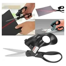 Kit Tesoura Elétrica + Tesoura Mira Laser Corta Tecido Papel Foto mini 4