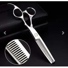 Kit Tesoura Profissional Cabeleleiro Corte Cabelo Cor Prateado Foto mini  2