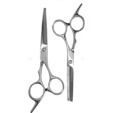 Kit Tesoura Profissional Cabeleleiro Corte Cabelo Cor Prateado Foto mini  3