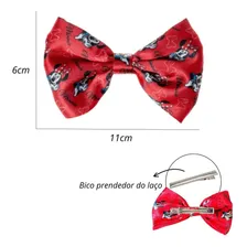 Kit Tiara E Laço Infantil Coleção Disney Minnie Marco Boni Cor Vermelho Foto mini 3