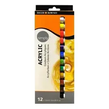 Kit Tinta AcrĂlica Daler Rowney Tinta+painel+pincel 16pçs Cor Variadas Foto mini 2