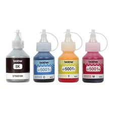 Kit Tinta Brother Inktank Dcp-t700w Mfc-t800w T300 Tinta Preto Ciano Amarelo E Magenta Foto  mini 1