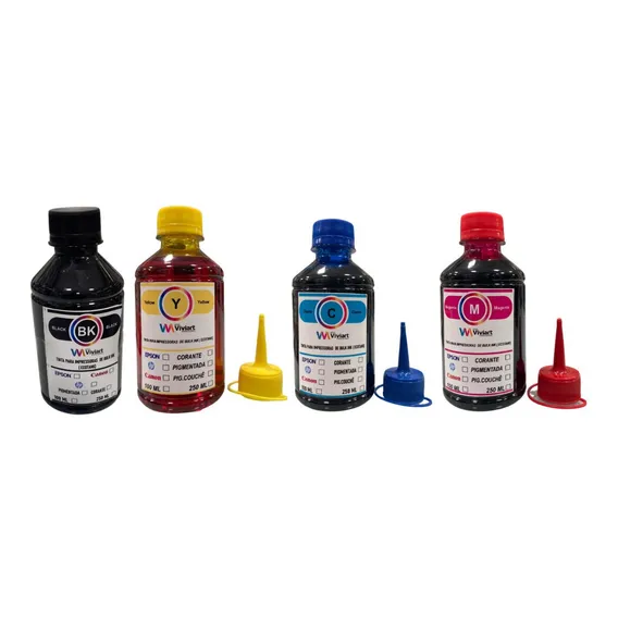Kit Tinta Compativel Corante Para Ix6810 04 Cores 250ml Cada Tinta Kit 4 Cores Cmyk Foto 1