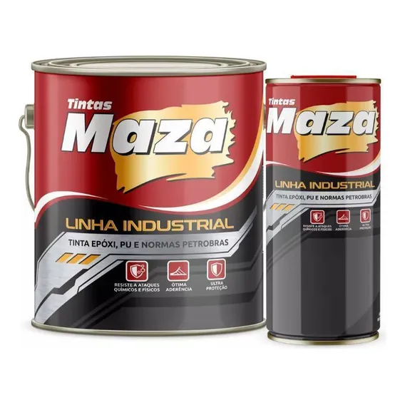 Kit Tinta Epoxi Cinza Claro 6,5 Brilhante 298 Maza 3,6 L Foto 1