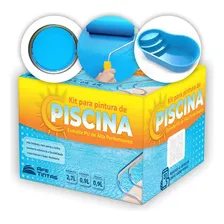 Kit Tinta Para Piscina Esmalte Pu Azul 4,5 Litros Foto  mini 1