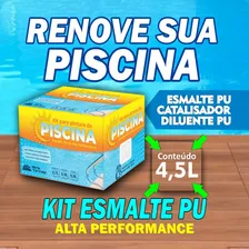 Kit Tinta Para Piscina Esmalte Pu Azul 4,5l Foto mini 4