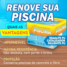 Kit Tinta Para Piscina Esmalte Pu Azul 4,5l Foto mini 2
