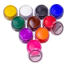 Kit Tinta Pintura Facial Para Palhaço Teatro Festa Carnaval Foto mini 2