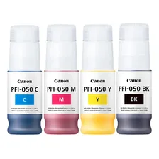 Kit Tinta Plotter Canon Tc-20 Tc20 Pfi-050 04 Cores Tinta Preto - Ciano - Amarelo - Magenta Foto mini 1