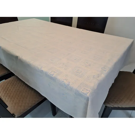 Kit Toalha De Mesa 4 Lugares Rendada Tnt + Toalha De Cristal Foto 1