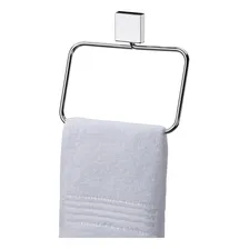 Kit Toalheiro Duplo Porta Toalha Argola Inox Cromado Future Foto mini  3