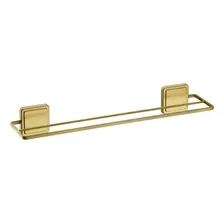 Kit Toalheiro Gancho Suporte Papel Higiênico Adesivo Dourado Foto mini 4