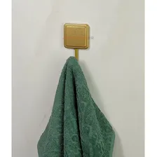 Kit Toalheiro Gancho Suporte Papel Higiênico Adesivo Dourado Foto mini 3