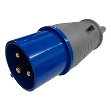 Kit Tomada Embutir + Plugue Industrial 32a Cor Azul Foto mini 3