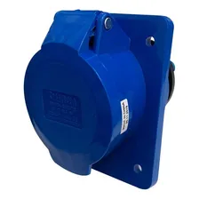 Kit Tomada Embutir + Plugue Industrial 32a Cor Azul Foto mini 4